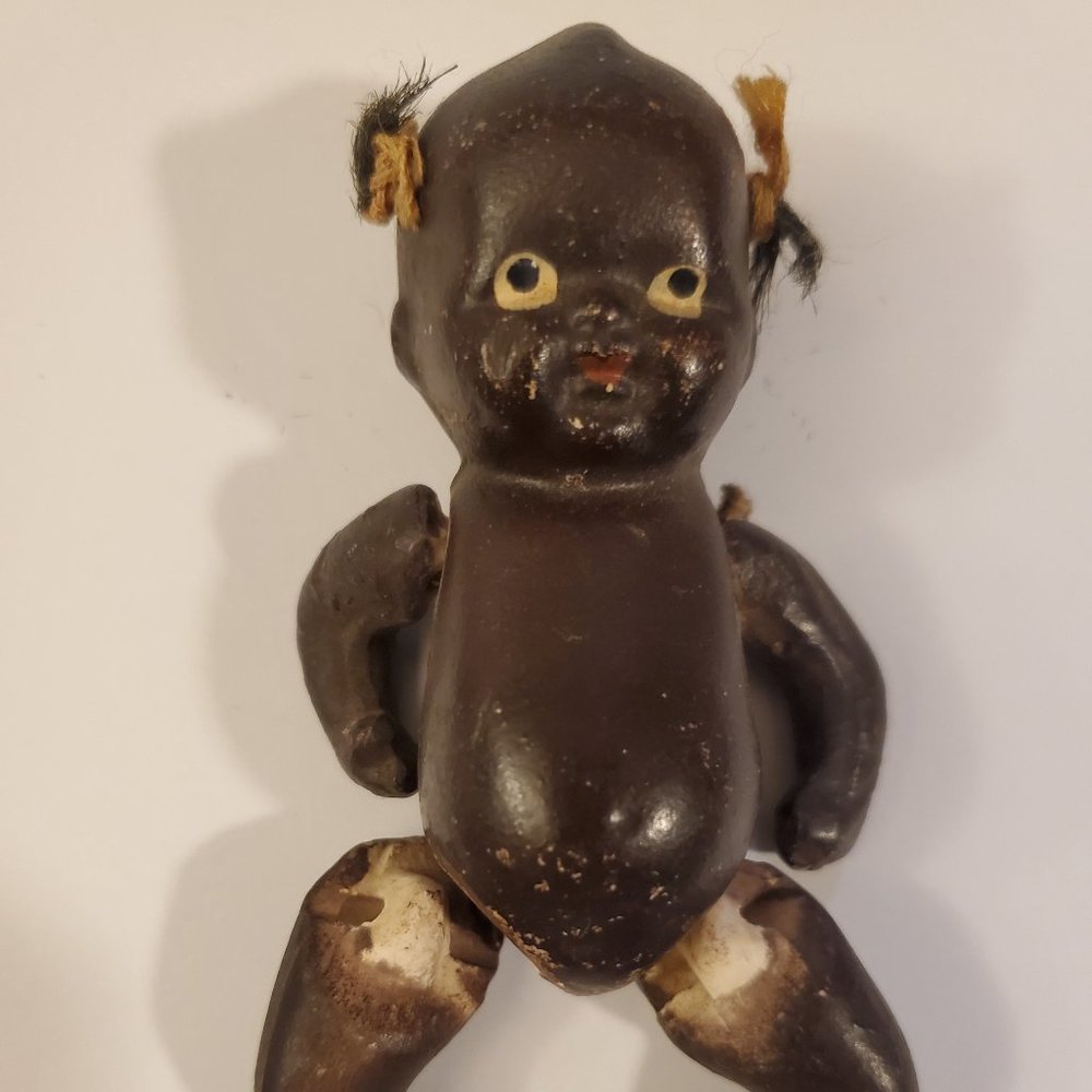 Vintage African American Doll 4 Inches Tall